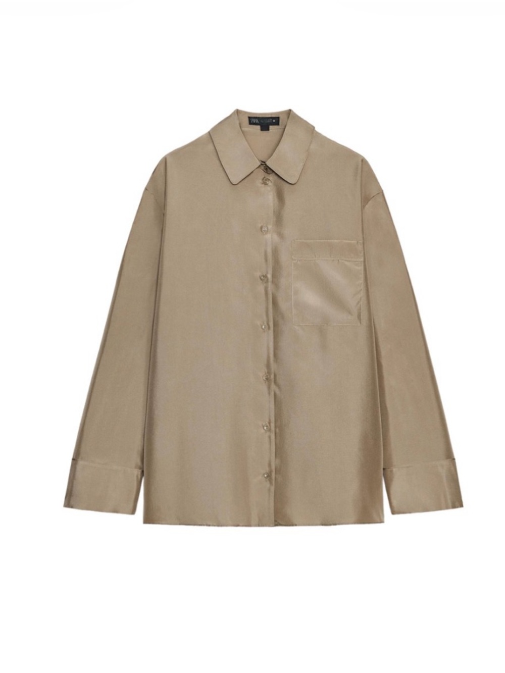 100% SILK POCKET SHIRT Shirt (caramel)